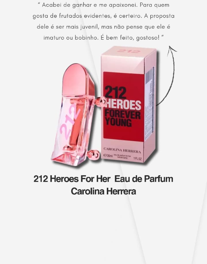 Perfume feminino 212 Heroes For Her Eau de Parfum Carolina Herrera 30 ml
