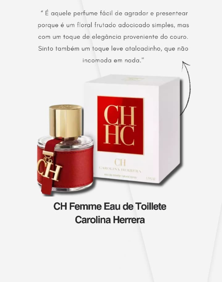 Perfume feminino CH Eau de Toilette - Carolina Herrera 50 ml